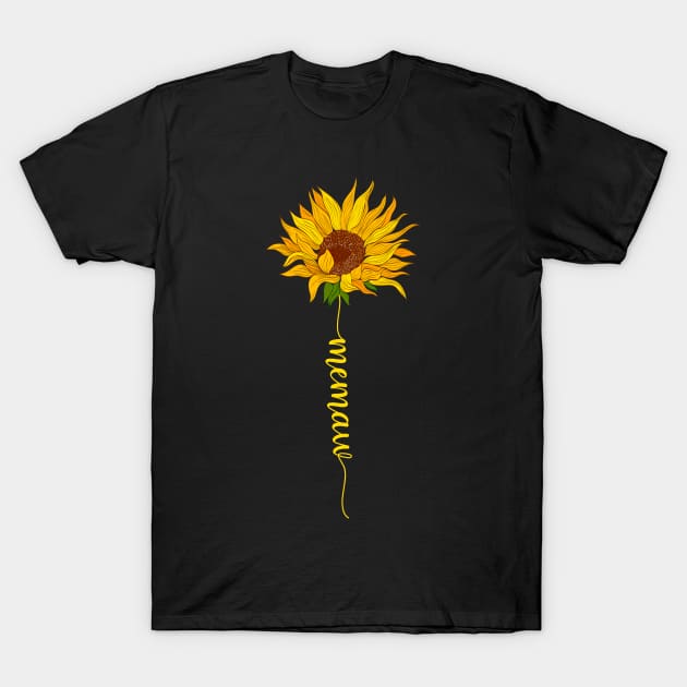 Sun Flower Cute Memaw Sorority Christmas Tee T-Shirt by calvinglory04